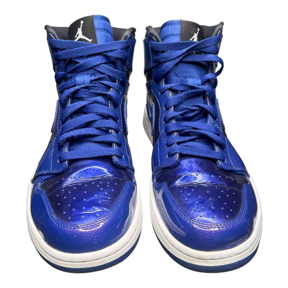 Nike Air Jordan 1 Retro High Deep Royal Blue Patent Leather - Picture 2 of 8